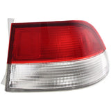 Halogen Tail Light For 1999-2000 Honda Civic Coupe Right Outer Clear & Red Lens