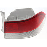 Halogen Tail Light For 1999-2000 Honda Civic Coupe Right Outer Clear & Red Lens