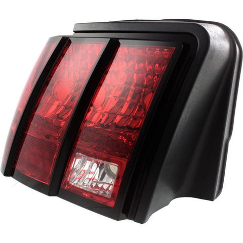 LKQ Halogen Tail Light For 1999-2004 Ford Mustang Left Clear & Red Lens