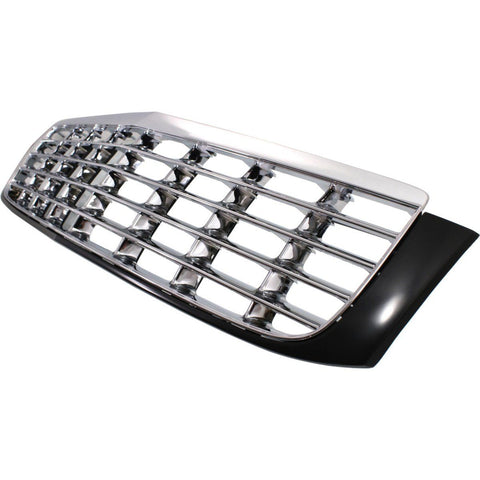 Grille For 97-99 Cadillac DeVille Chrome Shell w/ Black Insert Plastic