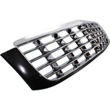 Grille For 97-99 Cadillac DeVille Chrome Shell w/ Black Insert Plastic