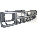 Grille For 88-99 Chevrolet K1500 C1500 Silver Plastic