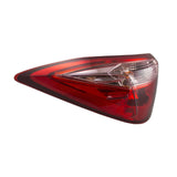 Drivers Taillight Red with Clear Quarter Panel Mounted for 17-19 Toyota Corolla