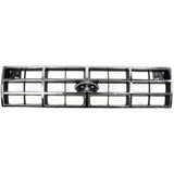 Grille For 89-92 Ford Ranger 89-90 Bronco II Chrome Shell w/ Silver Insert