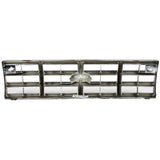 Grille For 89-92 Ford Ranger 89-90 Bronco II Chrome Shell w/ Silver Insert