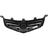 Grille For 2004-2005 Acura TSX Black Plastic