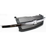 Grille 2003-06 For Chevy Silverado/Avalanche 1500 Gray Chr Bar w/o Body Cladding