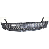 Grille For 2005-2007 Ford Focus Chrome Shell w/ Black Insert Plastic