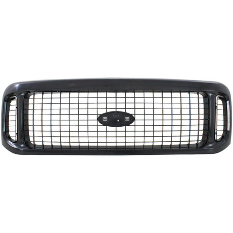 Grille For 2001 Ford Excursion Black Shell w/ Gray Insert Plastic