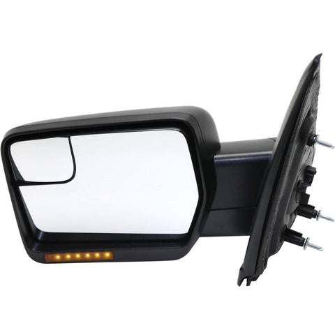 New Mirror Heated For F150 Truck Left Hand Side In-housing Turn Signal Light Driver