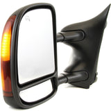 Kool Vue Mirror For 99-07 Ford F-250 SD F-550 SD With Signal Light Textured Left