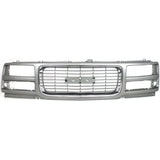 Grille For 1996-2002 GMC Savana 1500/3500 w/ Composite Headlight Gray Plastic