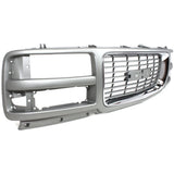 Grille For 1996-2002 GMC Savana 1500/3500 w/ Composite Headlight Gray Plastic