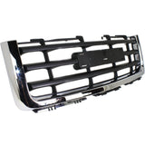 Grille For 2007-2013 GMC Sierra 1500 Chrome Shell w/ Black Insert Plastic