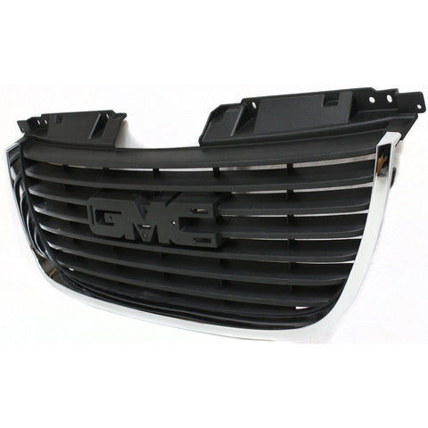 Grille For 2007-2014 GMC Yukon Yukon XL 1500 Chrome Shell w/ Black Insert