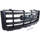 Grille For 2007-2013 GMC Sierra 1500 New Body Style Textured Black Plastic