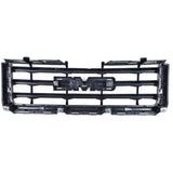 Grille For 2007-2013 GMC Sierra 1500 New Body Style Textured Black Plastic