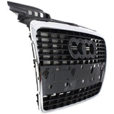 Grille 05-08 For Audi A4 4-Door / 07-09 A4 Convertible w/o S-Line Pkg Chr/Gray