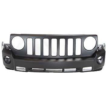 Front Bumper Cover For 2007-2010 Jeep Patriot w/ Fog Light/Tow Hook Holes Primed
