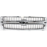 Grille 07-10 For Chevy Silverado 2500/3500 HD Chr Shell w/Black exc 07 Classic