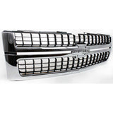 Grille 07-10 For Chevy Silverado 2500/3500 HD Chr Shell w/Black exc 07 Classic