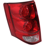 Halogen Tail Light For 2011-2017 Dodge Grand Caravan Left Clear/Red w/Bulbs CAPA