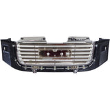 Grille For 2002-2009 GMC Envoy w/ Chrome Mldg/washer hole Blk Shell/Chr. Insert