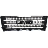 Grille For 2011-2014 GMC Sierra 2500 HD Sierra 3500 HD Textured Gray Plastic