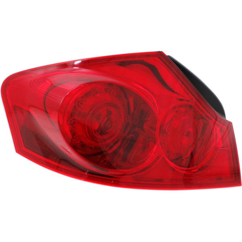 Halogen Tail Light For 2009-2013 Infiniti G37 Sedan Left Red Lens w/ Bulbs CAPA