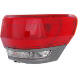 Halogen Tail Light For 2014-17 Jeep Grand Cherokee Right Outr w/Gry Trm/Blb CAPA