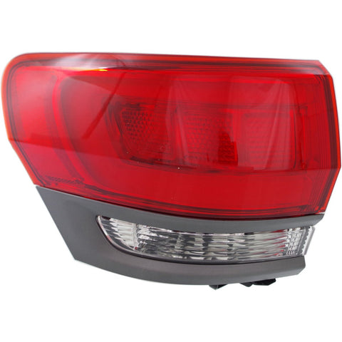 Halogen Tail Light For 2014-17 Jeep Grand Cherokee Left Outr w/Gray Trm/Blb CAPA