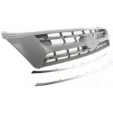 Grille For 2006-2010 Kia Sedona Upper Silver Plastic