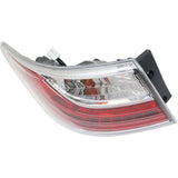 Halogen Tail Light For 2010-2012 Mazda CX-9 Left Outer Clear/Red w/ Bulbs CAPA