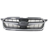 Grille For 2008-2009 Subaru Legacy Chrome Shell w/ Black Insert Plastic