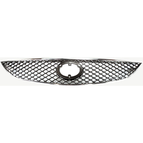 Grille For 2005-2006 Toyota Camry Chrome Shell w/ Gray Insert Plastic