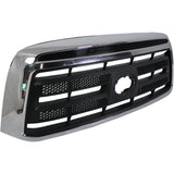 Grille For 2010-2013 Toyota Tundra Chrome Shell w/ Textured Black Insert Plastic