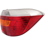 Halogen Tail Light For 2010 Toyota Highlander Base/Limited/SE Right Ambr/Clr/Red