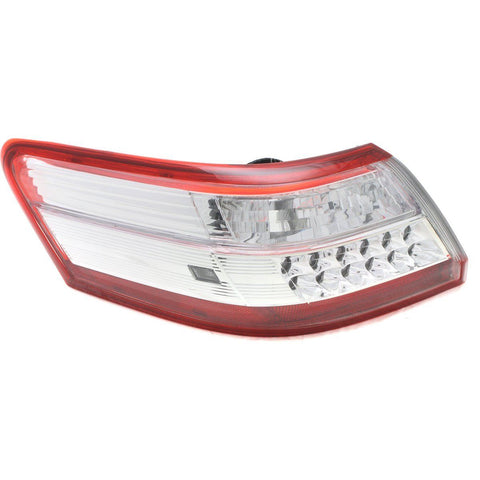 Halogen Tail Light For 2010-2011 Toyota Camry Japan Built Left Outer Clear/Red