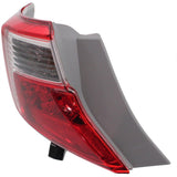Halogen Tail Light For 2012-2014 Toyota Camry Left Outer Clear/Red w/ Bulbs CAPA