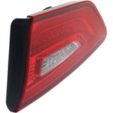 LED Tail Light For 2014-15 Kia Optima From 10-3-13 Right Inner Clear/Red w/Bulbs