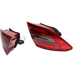 StyleLine LED Tail Light For 2012-13 Mercedes Benz C250 Smoked Lens w/Bulbs 2Pcs