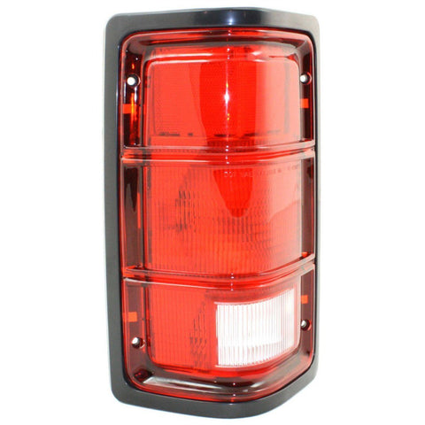 Tail Lamp w/ Black Trim w/o Chrome Inner Stripes Left For 1987-96 Dodge Dakota